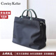 COWLEY KELLER手提包女士公文包尼龍布大容量托特包商務(wù)通勤斜挎包筆記本電腦包 黑配綠 大號14寸 37*17*30cm