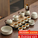 尚言坊汝窯茶具整套帶茶盤(pán)高檔家用辦公陶瓷功夫茶泡茶茶杯茶壺器具套裝