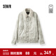 森馬（Semir）商場(chǎng)同款|牛仔外套男冬季仿羊羔毛翻領(lǐng)夾克2025新款街頭復古 白灰色調00312 L