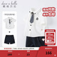 戴維貝拉（DAVE＆BELLA）禮服表演服裝演出服學(xué)院紳士周歲禮服寶寶衣服兒童套裝男童夏裝 白色 110 cm（建議身高100-110cm）