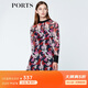 PORTS寶姿  新品商場(chǎng)同款連衣裙女裝撞色印花連衣裙SN8D010HPP021 粉黑紅 S (4)