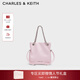CHARLES&KEITH柔軟抽繩簡(jiǎn)約鏈條福袋包手提托特包包女包生日禮物CK2-80151536 Cotton Candy Pink棉花糖粉 S