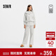 森馬（Semir）商場(chǎng)同款|套裝女冬季抓絨衛衣屁簾2025運動(dòng)風(fēng)兩件套101725117007