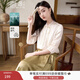 香影新中式國風(fēng)襯衫女2025春夏新款盤(pán)扣立領(lǐng)襯衣正肩中袖米白上衣 米色 S
