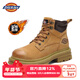 Dickies馬丁靴男靴2025冬季男鞋加絨靴子男女百搭大黃靴增高情侶工裝靴 土黃加絨 41 【偏大一碼，適合運動(dòng)鞋42】