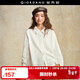 佐丹奴設計師款白襯衫女新款純棉拼接蕾絲寬松襯衣女長(cháng)袖18345616