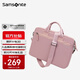 新秀麗（Samsonite）電腦包手提包女14英寸華為筆記本大容量商務(wù)公文包內膽包輕薄粉色