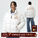 MEDM新款火燒蕾絲休閑羽絨服潮牌保暖防寒立領(lǐng)面包服情侶外套冬 白色 S