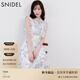 SNIDEL2025秋冬新品優(yōu)雅荷葉邊小飛袖印花茶歇連衣裙SWFO254139 象牙白 L （2）