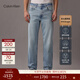 Calvin KleinJeans【復刻90系列】四季款男士美式潮流復古ck淺藍色直筒牛仔褲 RJJ-牛仔淺藍 33