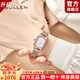 梭倫（SOLLEN）新款手表女士方形精鋼網(wǎng)帶防水石英表潮流時(shí)尚學(xué)生 玫金色【加強升級版】