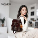 新秀麗（Samsonite）時(shí)尚女士雙肩包書(shū)包通勤包包巧克力色NY4新年情人節禮物送女友