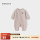 babylove【清倉】嬰兒連體衣秋冬季睡衣男女寶寶純色哈衣爬服簡(jiǎn)約保暖衣服
