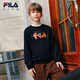 FILA斐樂(lè )兒童童裝新年款衛衣2026年春季男女童套頭紅色拜年服