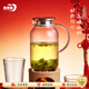 青蘋(píng)果高硼硅耐熱玻璃水壺1.6L 可明火直燒冷水壺花茶壺泡茶圍爐煮茶壺