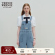 Teenie Weenie小熊女裝春夏裝牛仔背帶短褲簡(jiǎn)約時(shí)尚休閑通勤連體褲 淺藍色 M (165)