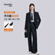 圖曼朵西裝套裝女正裝西服黑色高端西裝外套春秋通勤面試職業(yè)商務(wù)褲裝 黑色套裝【西裝外套+西褲】 M 推薦105-115斤可穿【商務(wù)通勤】