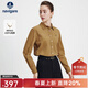 Navigare意大利小帆船女士長(cháng)袖襯衫2025秋季新款棉質(zhì)親膚襯衣燈芯絨上衣 香料棕 M