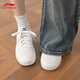 李寧女鞋小白鞋2026年冬季新款低幫增高厚底百搭運動(dòng)跑步學(xué)生板鞋子 云霧白 38