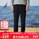 諾帝卡（NAUTICA）【商場(chǎng)同款】男裝25秋冬新款華夫格銀狐絨內里直筒休閑褲男KO5404 藏青4NV L