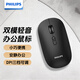 飛利浦（PHILIPS）M720無(wú)線(xiàn)藍牙鼠標 輕音雙模辦公鼠標 女生鼠標蘋(píng)果mac電腦筆記本DPI三檔可調多設備兼容企業(yè)采購 M720黑色【2.4G無(wú)線(xiàn)+藍牙雙?！? title=