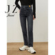 玖姿（JUZUI）商場(chǎng)同款休閑時(shí)髦鉛筆女裝牛仔褲女冬款JWDD12110 素黑 S