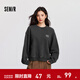 森馬（Semir）衛衣女冬重磅寬松落肩抓絨打底衫做舊復古街頭鹽系潮流套頭衫 灰色調00322 M