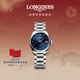 浪琴（LONGINES）瑞士手表 名匠系列 女士鋼帶機械表 L21284976