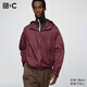 優(yōu)衣庫合作款/男裝女裝輕型連帽外套483832 18 暗紅色 L