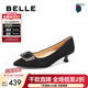 百麗（Belle）舒適優(yōu)雅羊皮單鞋女商場(chǎng)款氣質(zhì)高跟鞋D3N1DAQ5 黑色 36 (230mm)