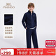 英氏（YEEHOO）男童套裝兒童外套褲子兩件套中大童裝棉休閑運動(dòng)春裝 深藍 160