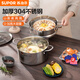 蘇泊爾（SUPOR）加厚304不銹鋼蒸鍋二層 燃氣灶電磁爐通用 饅頭包子家用雙層湯鍋 蒸煮兩用蒸鍋 24cm