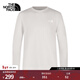 北面（The North Face）簡(jiǎn)潔圓領(lǐng)戶(hù)外運動(dòng)休閑柔軟舒適男士百搭長(cháng)袖T恤|8GU6 QLI/米白色 M