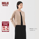 MUJI女式 針織 圓領(lǐng)開(kāi)衫 毛衣女裝上衣外套25年春季 BA1Q4A5S 淺粉紅色 S (155/80A)