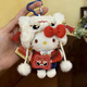 柏雅曼新年禮物hello kitty玩偶掛件毛絨玩具書(shū)包凱蒂貓公仔女生日禮物 新年紅醒獅kitty【套裝】 送女朋友可愛(ài)新年禮物hellokit貓玩偶毛絨玩具