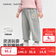 巴拉巴拉balaOne兒童長(cháng)褲女童寬松運動(dòng)束腳褲加絨保暖2025冬新款 淺花灰00205 130