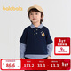 巴拉巴拉童裝男童衛衣格紋拼接假兩件長(cháng)袖上衣2025秋裝學(xué)院風(fēng)209325121101
