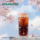 星巴克（Starbucks）春櫻萌寵三角底造型玻璃吸管杯500ml咖啡泡茶水杯子辦公禮物男女