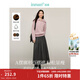 茵曼（INMAN）2025秋冬女裝新款簡(jiǎn)約通勤百褶半身裙A字大擺顯瘦中長(cháng)款裙子 貴族灰-秋冬款 順滑毛感 S