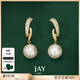 Jay時(shí)尚珍珠耳環(huán)新款耳夾無(wú)耳洞耳飾女高級感耳墜耳釘情人節禮物女友 【品牌禮盒】耳夾（貝珠）（京倉/就近發(fā)貨）