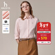 哈吉斯（HAZZYS）女裝 秋季女士通勤干練素色長(cháng)袖襯衫女ASCSK1CCX01 橙色OR L (165/88A 40)