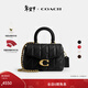 蔻馳（COACH）【禮物】新款女士絎縫裝飾TABBY頂部手柄手袋斜挎單肩大容量女包 B4/黑色