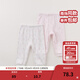 戴維貝拉（DAVE＆BELLA）秋冬男女童時(shí)尚打底褲新生嬰兒居家褲子兩件裝 粉色色組 100 cm(4T(建議身高90-100cm))