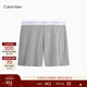 Calvin Klein內衣【摩登引力帶】夏季女士ck提花可外穿辣妹運動(dòng)家居睡褲短褲 P7A-椰青灰 M