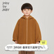 jnby by JNBY江南布衣童裝綿羊毛秋冬呢大衣短款連帽外套男女童兒童1NA810610 232金棕色 110 cm