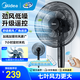 美的（Midea）電風(fēng)扇落地扇家用大風(fēng)量 遠距離強風(fēng)送涼電電扇 立式落地風(fēng)扇家用臥室客廳辦公 可選升級二級能效 【升級遙控】白色款35BR