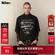 MLMR MY LIFE MY RULES夏季新款藝術(shù)感字母涂鴉舒適純棉百搭寬松圓領(lǐng)T恤男M25201001女 純黑色E43 常規 S