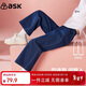 ASK JUNIOR女童褲子2026春兒童運動(dòng)復古牛仔長(cháng)褲百搭闊腿褲防蚊褲 藍色 150