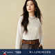 詩(shī)凡黎（‘S EIFINI）【浮雕肌理衫】詩(shī)凡黎蕾絲半高領(lǐng)針織打底衫25秋新款鏤空提花毛衣 珍珠白 S