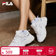 斐樂(lè )（FILA） 官方女鞋MARS 3復古運動(dòng)鞋厚底鞋火星鞋休閑運動(dòng)鞋老爹鞋 星白/奶油白色-SC 37.5